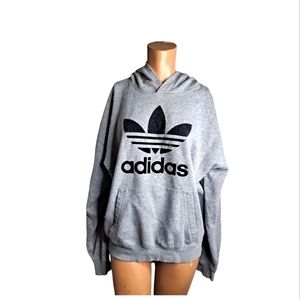 Adidas Men's Trefoil Logo Graphic Pouch Pocket Pullover Hoodie size M